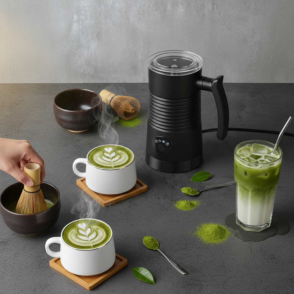 Espumador de leche eléctrico 4 en 1 Premium